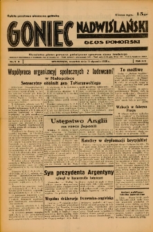 Goniec Nadwiślański: Głos Pomorski: Niezależne pismo poranne, poświęcone sprawom stanu średniego 1938.01.13 R.14 Nr9A