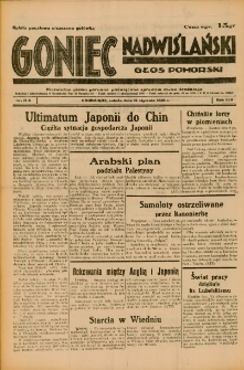Goniec Nadwiślański: Głos Pomorski: Niezależne pismo poranne, poświęcone sprawom stanu średniego 1938.01.15 R.14 Nr11A