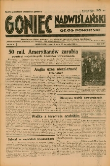 Goniec Nadwiślański: Głos Pomorski: Niezależne pismo poranne, poświęcone sprawom stanu średniego 1938.01.20 R.14 Nr15A