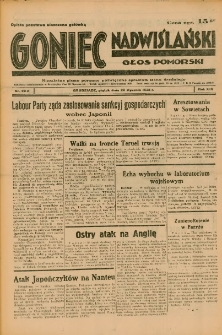 Goniec Nadwiślański: Głos Pomorski: Niezależne pismo poranne, poświęcone sprawom stanu średniego 1938.01.28 R.14 Nr22A