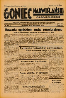 Goniec Nadwiślański: Głos Pomorski: Niezależne pismo poranne, poświęcone sprawom stanu średniego 1938.02.18 R.14 Nr40A