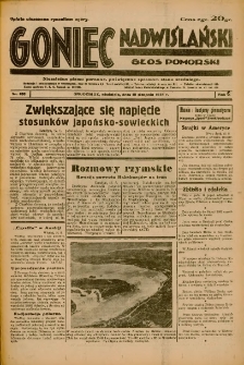 Goniec Nadwiślański: Głos Pomorski: Niezależne pismo poranne, poświęcone sprawom stanu średniego 1934.08.19 R.10 Nr188