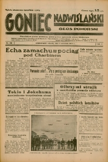 Goniec Nadwiślański: Głos Pomorski: Niezależne pismo poranne, poświęcone sprawom stanu średniego 1934.09.04 R.10 Nr201