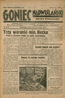 Goniec Nadwiślański: Głos Pomorski: Niezależne pismo poranne, poświęcone sprawom stanu średniego 1934.10.02 R.10 Nr225