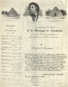 [Sprawozdanie Inc.:] " Do Rodak&oacute;w w Emigracyi Drugostronnie przesyłam zdanie sprawy ze składki na pomnik nieśmiertelnej pamięci Naczelnika Rewolucyi polskiej Tadeusza Kościuszki ..."