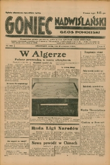 Goniec Nadwiślański: Głos Pomorski: Niezależne pismo poranne, poświęcone sprawom stanu średniego 1934.09.12 R.10 Nr208