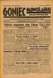 Goniec Nadwiślański: Głos Pomorski: Niezależne pismo poranne, poświęcone sprawom stanu średniego 1938.03.03 R.14 Nr51A