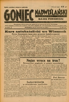 Goniec Nadwiślański: Głos Pomorski: Niezależne pismo poranne, poświęcone sprawom stanu średniego 1938.03.08 R.14 Nr55A