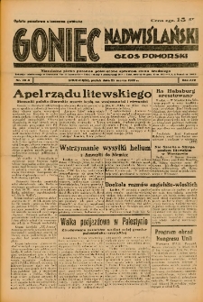 Goniec Nadwiślański: Głos Pomorski: Niezależne pismo poranne, poświęcone sprawom stanu średniego 1938.03.25 R.14 Nr70A