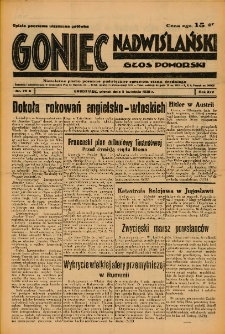Goniec Nadwiślański: Głos Pomorski: Niezależne pismo poranne, poświęcone sprawom stanu średniego 1938.04.05 R.14 Nr79A