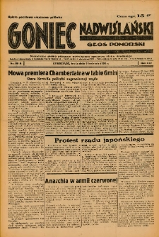 Goniec Nadwiślański: Głos Pomorski: Niezależne pismo poranne, poświęcone sprawom stanu średniego 1938.04.06 R.14 Nr80A