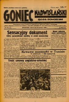 Goniec Nadwiślański: Głos Pomorski: Niezależne pismo poranne, poświęcone sprawom stanu średniego 1938.04.12 R.14 Nr85A