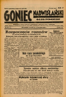 Goniec Nadwiślański: Głos Pomorski: Niezależne pismo poranne, poświęcone sprawom stanu średniego 1938.04.21 R.14 Nr92A