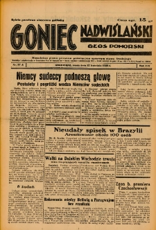 Goniec Nadwiślański: Głos Pomorski: Niezależne pismo poranne, poświęcone sprawom stanu średniego 1938.04.27 R.14 Nr97A