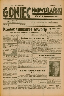 Goniec Nadwiślański: Głos Pomorski: Niezależne pismo poranne, poświęcone sprawom stanu średniego 1934.10.10 R.10 Nr232