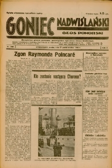 Goniec Nadwiślański: Głos Pomorski: Niezależne pismo poranne, poświęcone sprawom stanu średniego 1934.10.17 R.10 Nr238