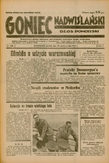 Goniec Nadwiślański: Głos Pomorski: Niezależne pismo poranne, poświęcone sprawom stanu średniego 1934.10.26 R.10 Nr246