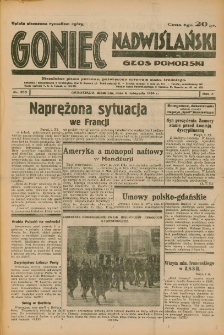 Goniec Nadwiślański: Głos Pomorski: Niezależne pismo poranne, poświęcone sprawom stanu średniego 1934.11.04 R.10 Nr253