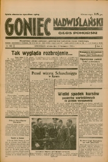 Goniec Nadwiślański: Głos Pomorski: Niezależne pismo poranne, poświęcone sprawom stanu średniego 1934.11.17 R.10 Nr264