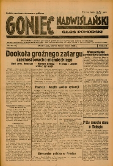 Goniec Nadwiślański: Głos Pomorski: Niezależne pismo poranne, poświęcone sprawom stanu średniego 1938.05.24 R.14 Nr119A