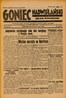 Goniec Nadwiślański: Głos Pomorski: Niezależne pismo poranne, poświęcone sprawom stanu średniego 1938.05.31 R.14 Nr124A