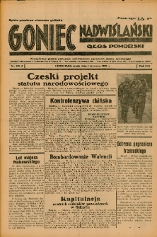 Goniec Nadwiślański: Głos Pomorski: Niezależne pismo poranne, poświęcone sprawom stanu średniego 1938.06.01 R.14 Nr125A