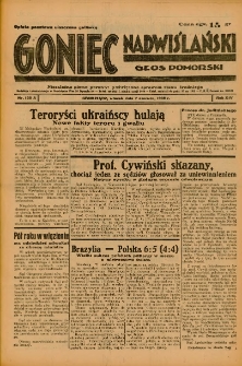 Goniec Nadwiślański: Głos Pomorski: Niezależne pismo poranne, poświęcone sprawom stanu średniego 1938.06.07 R.14 Nr128A
