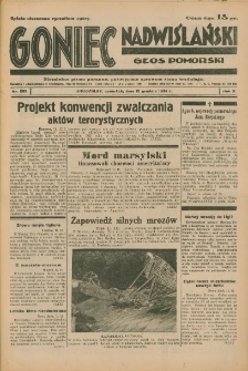 Goniec Nadwiślański: Głos Pomorski: Niezależne pismo poranne, poświęcone sprawom stanu średniego 1934.12.13 R.10 Nr285