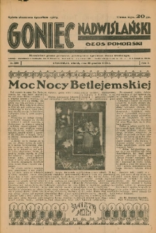 Goniec Nadwiślański: Głos Pomorski: Niezależne pismo poranne, poświęcone sprawom stanu średniego 1934.12.25 R.10 Nr295