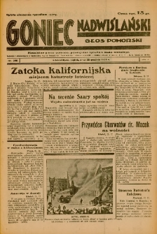 Goniec Nadwiślański: Głos Pomorski: Niezależne pismo poranne, poświęcone sprawom stanu średniego 1934.12.28 R.10 Nr296