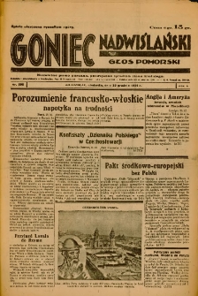 Goniec Nadwiślański: Głos Pomorski: Niezależne pismo poranne, poświęcone sprawom stanu średniego 1934.12.30 R.10 Nr298