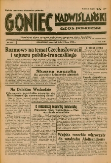 Goniec Nadwiślański: Głos Pomorski: Niezależne pismo poranne, poświęcone sprawom stanu średniego 1938.07.08 R.14 Nr153A