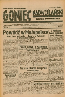Goniec Nadwiślański: Głos Pomorski: Niezależne pismo poranne, poświęcone sprawom stanu średniego 1938.07.12 R.14 Nr157