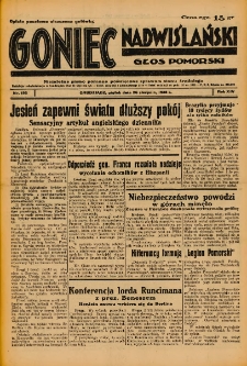 Goniec Nadwiślański: Głos Pomorski: Niezależne pismo poranne, poświęcone sprawom stanu średniego 1938.08.26 R.14 Nr195