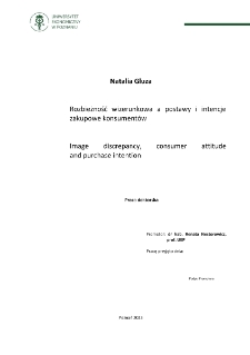 Rozbieżność wizerunkowa a postawy i intencje zakupowe konsument&oacute;w