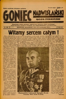 Goniec Nadwiślański: Głos Pomorski: Niezależne pismo poranne, poświęcone sprawom stanu średniego 1938.10.15-16 R.14 Nr238