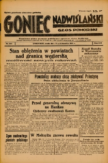 Goniec Nadwiślański: Głos Pomorski: Niezależne pismo poranne, poświęcone sprawom stanu średniego 1938.10.19 R.14 Nr241