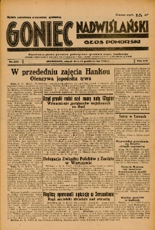 Goniec Nadwiślański: Głos Pomorski: Niezależne pismo poranne, poświęcone sprawom stanu średniego 1938.10.25 R.14 Nr246