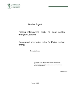 Polityka informacyjna rządu na rzecz polskiej energetyki jądrowej