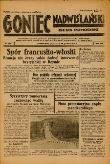 Goniec Nadwiślański: Głos Pomorski: Niezależne pismo poranne, poświęcone sprawom stanu średniego 1938.12.30 R.14 Nr300