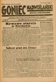 Goniec Nadwiślański: Głos Pomorski: Niezależne pismo poranne, poświęcone sprawom stanu średniego 1939.02.03 R.15 Nr28