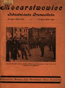 Mocarstwowiec: jednodniówka grunwaldzka, 15 lipca 1410 roku - 15 lipca 1932 roku