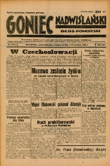 Goniec Nadwiślański: Głos Pomorski: Niezależne pismo poranne, poświęcone sprawom stanu średniego 1938.06.06/05/04 R.14 Nr128A