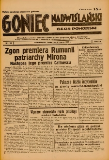Goniec Nadwiślański: Głos Pomorski: Niezależne pismo poranne, poświęcone sprawom stanu średniego 1939.03.08 R.15 Nr56