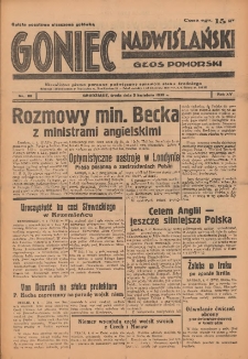 Goniec Nadwiślański: Głos Pomorski: Niezależne pismo poranne, poświęcone sprawom stanu średniego 1939.04.05 R.15 Nr80