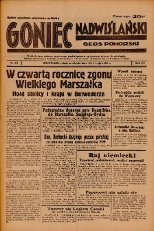 Goniec Nadwiślański: Głos Pomorski: Niezależne pismo poranne, poświęcone sprawom stanu średniego 1939.05.13-14 R.15 Nr111