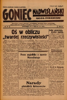 Goniec Nadwiślański: Głos Pomorski: Niezależne pismo poranne, poświęcone sprawom stanu średniego 1939.05.16 R.15 Nr113