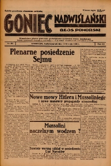 Goniec Nadwiślański: Głos Pomorski: Niezależne pismo poranne, poświęcone sprawom stanu średniego 1939.05.17-18 R.15 Nr114