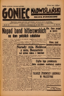 Goniec Nadwiślański: Głos Pomorski: Niezależne pismo poranne, poświęcone sprawom stanu średniego 1939.05.22 R.15 Nr117