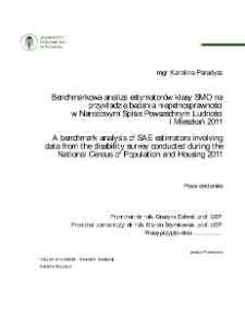 Benchmarkowa analiza estymatorów klasy SMO na przykładzie badania niepełnosprawności w Narodowym Spisie Powszechnym Ludnosci i Mieszkań 2011